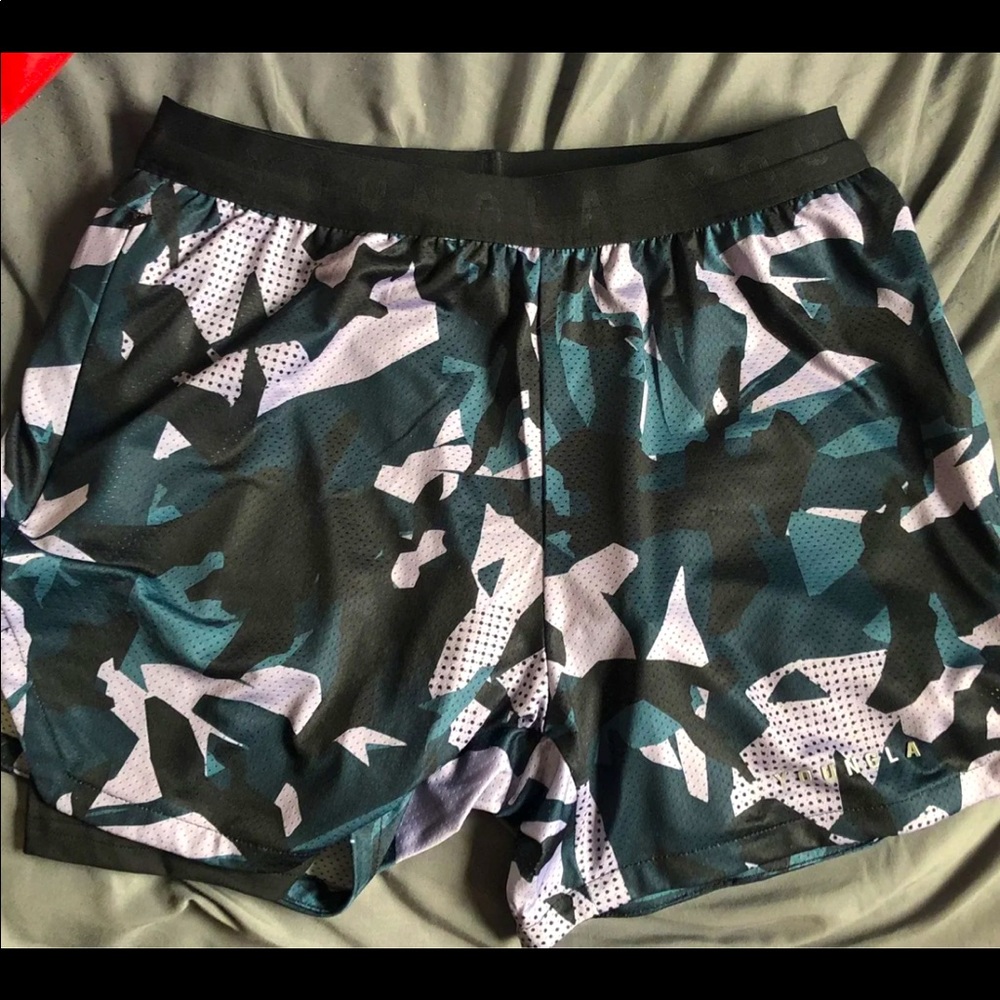Young LA Jungle Camo Workout Shorts